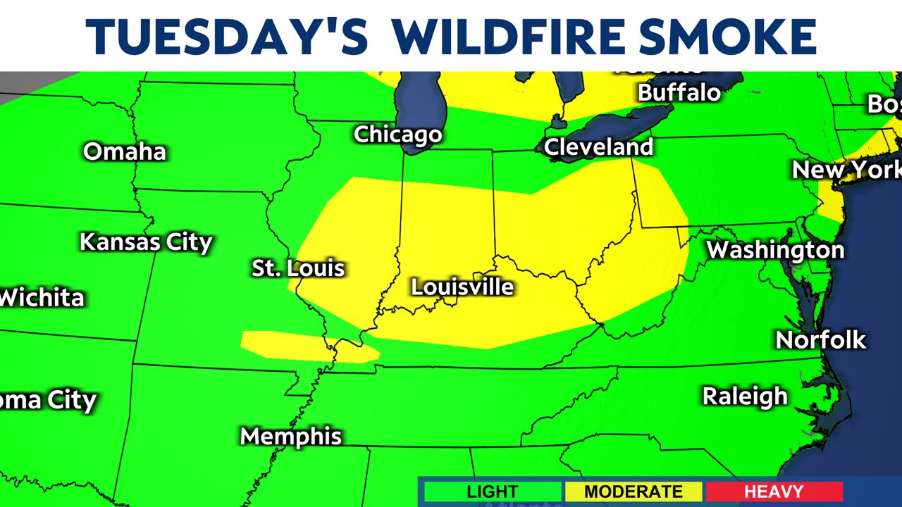 Wildfire smoke brings haze to the sky